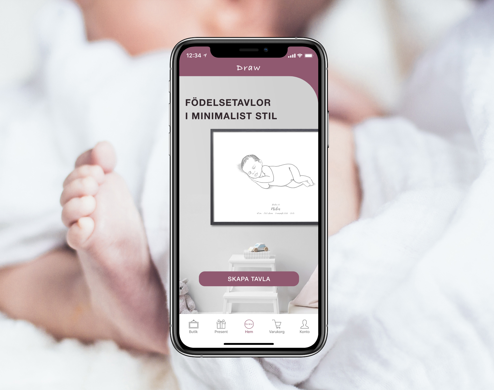 Kundcase för Födelsetavlor App